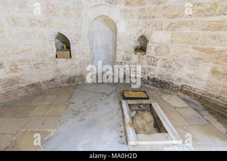 Chapelle de l'Ascension de Jésus Christ sur le Mont des Oliviers à Jérusalem, Israël. Lieu où sont les dernières traces de Jésus Christ sur terre avant d'h Banque D'Images