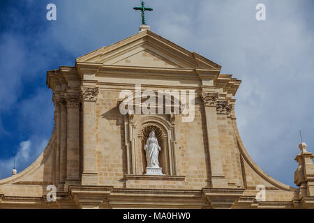 Cathédrale de l'Assomption dans la Cittadella de Viktoria à Gozo, Malte Banque D'Images