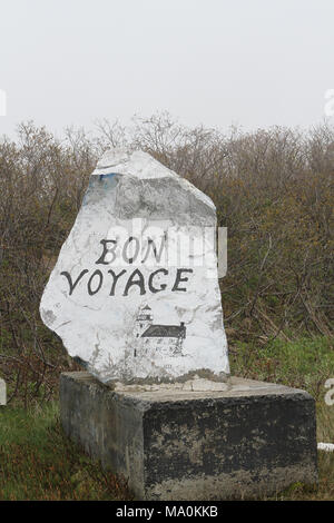 Bon Voyage inscription peinte sur un rocik Banque D'Images