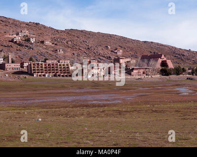 Station de ski de l'Oukaimeden, Atlas, Maroc, Mars 2018 Banque D'Images