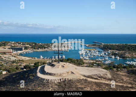 Vue aérienne du port de plaisance de Puerto Los Cabos Banque D'Images