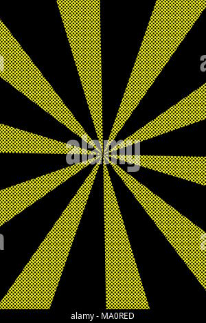 Le rayon jaune et noir motif de fond Banque D'Images