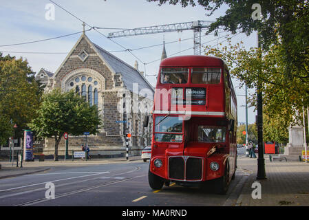London bus touristiques, Christchurch, Nouvelle-Zélande Banque D'Images