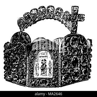 Couronne impériale, couronne des rois et empereurs du Saint Empire Romain depuis le haut Moyen-Age, 1891 Banque D'Images