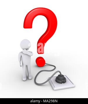 Question 3d mark est branché et que personne me demande Banque D'Images