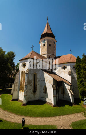 L'église fortifiée de Prejmer Tartlau Roumanie, les églises ont été construites à l'intérieur de murs de défense pour protéger la population lors des attaques,construit par Germain Banque D'Images