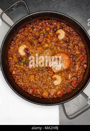 Arroz Parellada, dans le restaurant '7 Portes', Barcelone, Espagne Banque D'Images