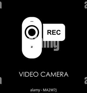 L'icône de caméra vidéo télévision vector illustration style de symbole. Illustration de Vecteur