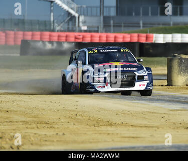 Silverstone, le Northamptonshire, Angleterre, le 26 mars 2018, Mattias Ekstrom, Andreas Bakkerud, Audi S1 RX , pour la MÀJ du Monde FIA Rallycross Championship Banque D'Images