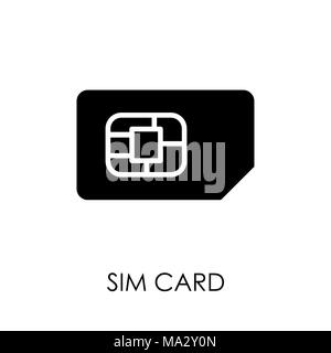 L'icône de carte SIM signe. Symbole de la carte SIM Double vector illustration. Illustration de Vecteur