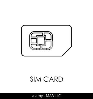 L'icône de carte SIM signe. Symbole de la carte SIM Double vector illustration. Illustration de Vecteur