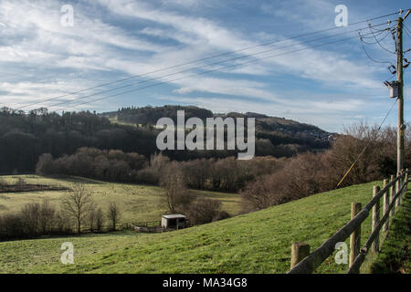 De beaux paysages de la campagne galloise à Llangollen Banque D'Images