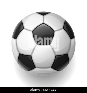 Ballon de soccer sur fond blanc. Sports Football illustration Illustration de Vecteur