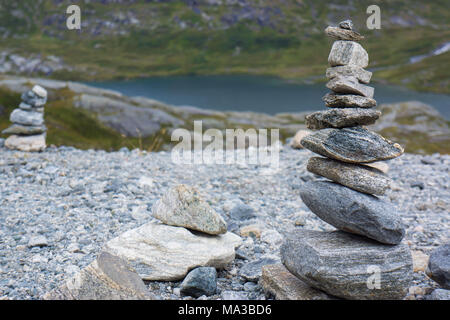 Cairn, route touristique Trollstigen Banque D'Images