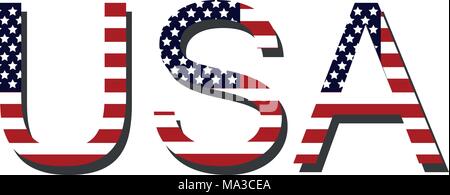 Mot United States of America Illustration de Vecteur