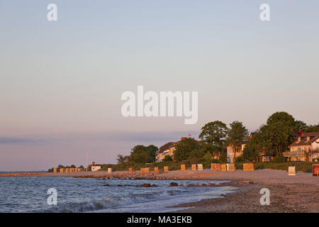 Plage de la mer Baltique spa Niendorf, Timmendorfer plage sur la mer Baltique, Schleswig - Holstein, Allemagne du Nord, l'Allemagne, Banque D'Images