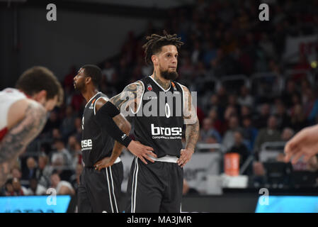 Allemagne , Bamberg, Brose Arena - 29 mars 2018 - Basket-ball, Euro League - Brose Bamberg vs, Olimpia Milano Droit : Daniel Hackett (Brose Bamberg, # 0). Credit : Ryan Evans/Alamy Live News Banque D'Images