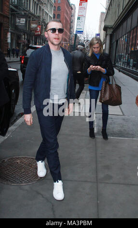 New York, NY, USA. Mar 29, 2018. Simon Pegg à construire des séries pour parler d'un nouveau film prêt Player One à New York. Le 29 mars 2018 Credit:RW/MediaPunch/Alamy Live News Banque D'Images