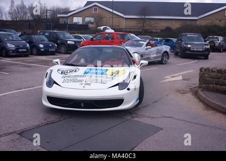 Buxton. Le Derbyshire. UK. 30 mars. 2018 La quatrième voiture déclenche de Buxton sur le rallye de trois jours de Manchester à Cardiff. Crédit : John Fryer/Alamy Live News Banque D'Images