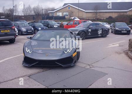 Buxton. Le Derbyshire. UK. 30 mars. 2018 Les huit jeux de voiture de Buxton sur le rallye de trois jours de Manchester à Cardiff. Crédit : John Fryer/Alamy Live News Banque D'Images