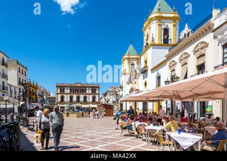 Plaza del Socorro, Ronda, Andalousie, Espagne Banque D'Images