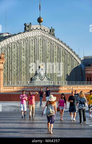 La Estación de Puerta de la gare d'Atocha à Madrid, Espagne Banque D'Images