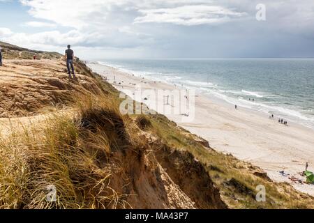 L 'Rotes Kliff' falaises près de Kampen sur l'île de Sylt, Allemagne Banque D'Images