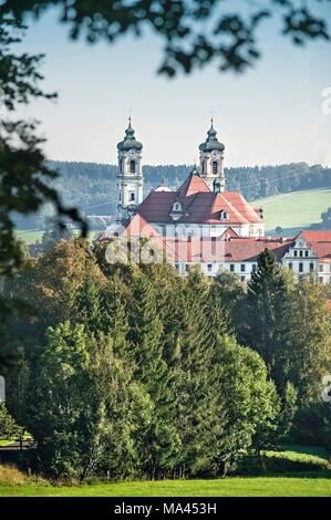 L'Abbaye d'Ottobeuren vue dans la région de l'Allgäu, Bavière, Allemagne Banque D'Images