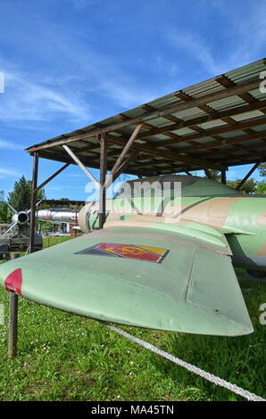 Vue d'un avion militaire MiG-15 à la retraite Banque D'Images