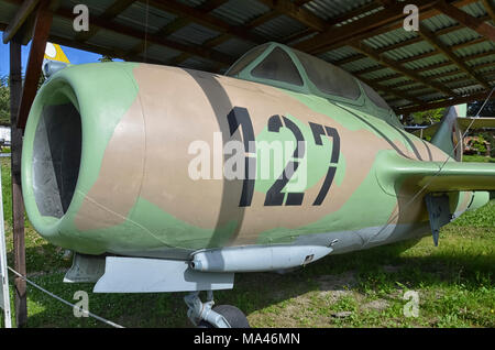 Voir d'un MiG-15 avion militaire Banque D'Images