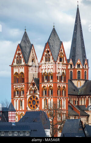 Saint George's Cathedral (Limbourgeois Dom) en Limburg an der Lahn, Allemagne Banque D'Images