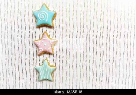 Les Cookies, étoile, trois différents, Banque D'Images