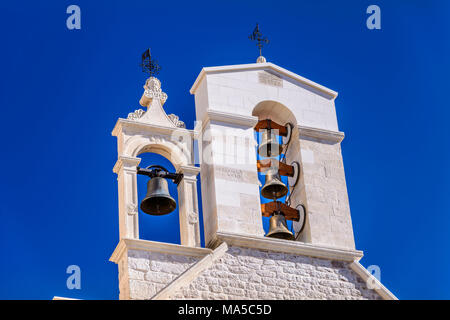 La Croatie, Dalmatie, Sibenik, Vieille Ville, Église Sveta Barbara, le beffroi Banque D'Images