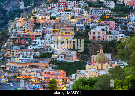 Positano, Amalfi coast, province de Salerne, Campanie, Italie Banque D'Images