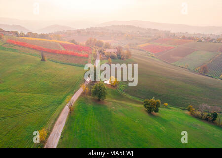 La campagne près de Castelvetro, Province de Modène, Émilie-Romagne, Italie Banque D'Images