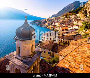 Limone sul Garda, Lac de Garde, Province de Brescia, Lombardie, Italie Banque D'Images