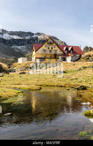 Balea lac, montagne Fagaras, Carpates, montagne, village, district de Cartisoara Sibiu, Transylvanie, Roumanie Banque D'Images