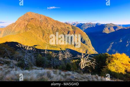 Vue d'automne du Mont Legnone, vallée de Legnoncino Varrone, Lombardie, Italie. Banque D'Images