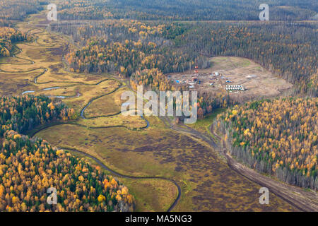 Vue du haut de la plate-forme pétrolière en Banque D'Images