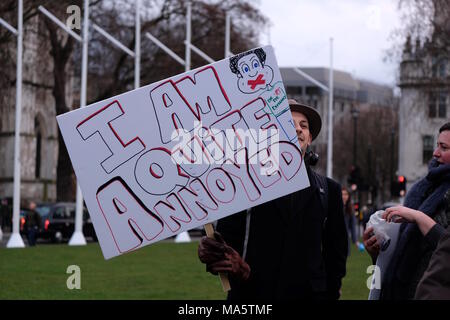 Rassemblement pour une représentation équitable au Parlement Square, Londres. Christopher Wylie & Shahmir Sanni. 29 Mars 2018 Banque D'Images