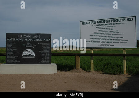 Lac Pelican WPA sign & coopérateurs. Banque D'Images