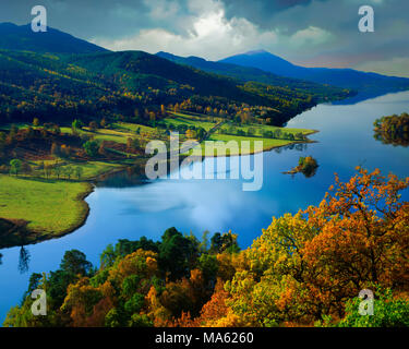 Fr - Scotland : Loch Tummel de Queen's View à Tayside Banque D'Images