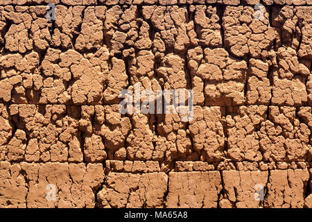 Tamboho, adobe wall typique des Hautes Terres malgaches Banque D'Images