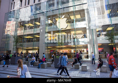 Produit phare Apple store dans George Street, Sydney, Australie Banque D'Images