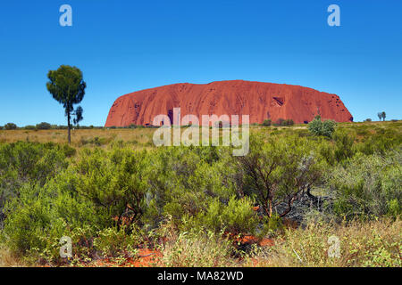 Uluru, Ayers Rock, Parc National d'Uluru-Kata Tjuta, Territoire du Nord, Australie Banque D'Images