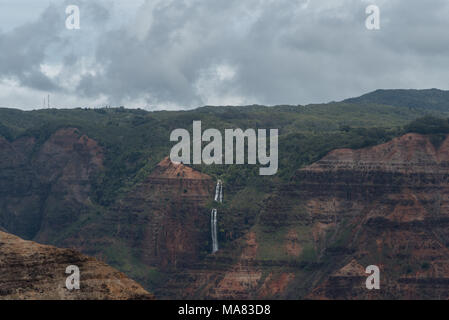 Waimea Canyon sur Kauai, Hawaï, en hiver après un violent orage Banque D'Images