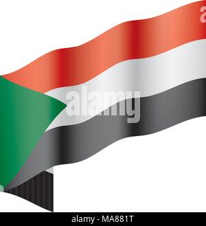 Soudan drapeau, vector illustration Illustration de Vecteur