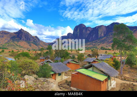 Le PN d'Andringitra, vallée du Tsaranoro, Madagascar Banque D'Images