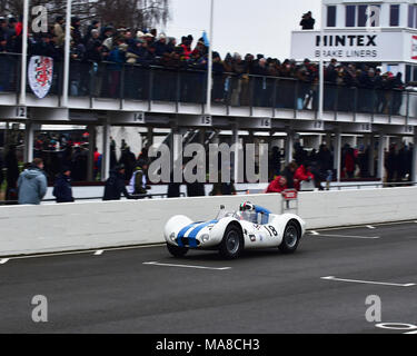 Le circuit de Goodwood Motor, Goodwood, Chichester, West Sussex, Angleterre, le 17 mars 2018, 18 mars 2018, Marino Franchitti, Maserati Tipo 61 Birdcage, dans Banque D'Images