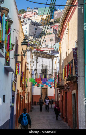 Ruelle colorée à Guanajuato, Mexique Banque D'Images